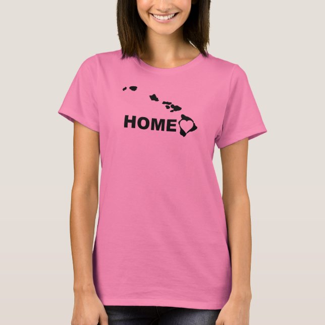 Hawaii Hemifrån Från Stat T-Shirt Tees (Framsida)
