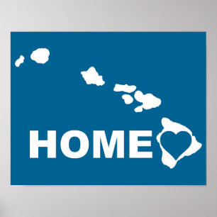 Hawaii Hemmet Borta Från Statens Affisch Skylt