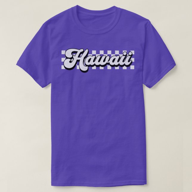 Hawaii Hi Checkered Tävla Flagga Hawaii TShirt 3 T Shirt (Design framsida)