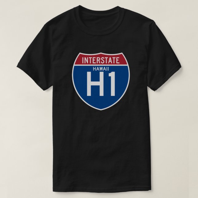 Hawaii HI skyddar den Interstate huvudvägen I-H1 - Tee (Design framsida)