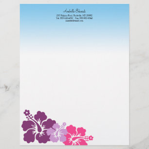 Hawaii hibiscus blommor lilac lila sommar brevhuvud