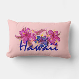 Hawaii hibiscus färgade blommor, dekorativa kuddar