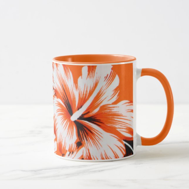 Hawaii Hibiscus Flower Background Mugg (Höger)