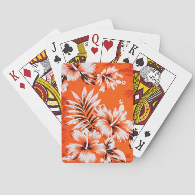 Hawaii Hibiscus Flower Background Spel Kort (Baksidan)