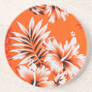 Hawaii Hibiscus Flower Background Underlägg Sandsten