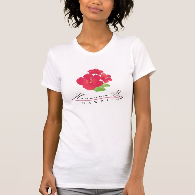 Hawaii Hibiscus Flowers T Shirt (Framsida)
