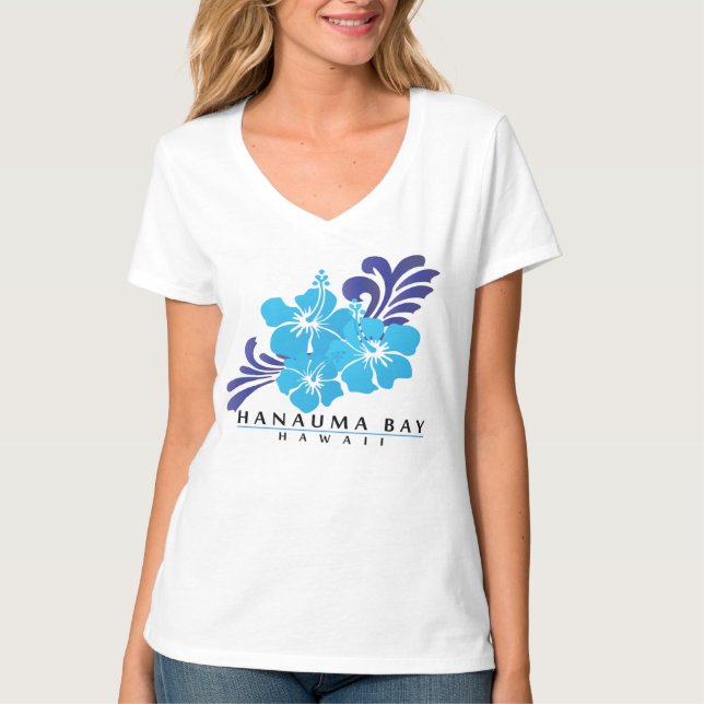 Hawaii Hibiscus Flowers T Shirt (Framsida)