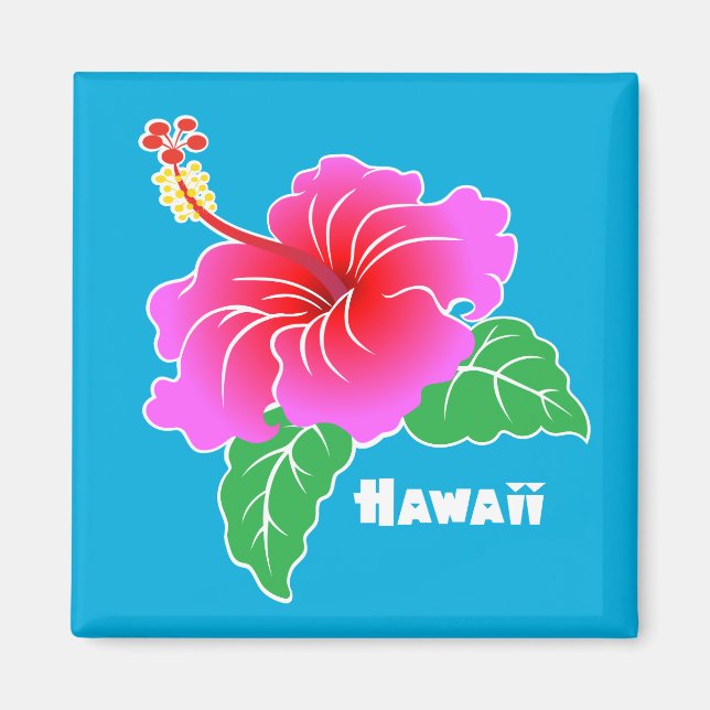 Hawaii Hibiscus Magnet (Framsidan)