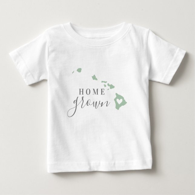 Hawaii Home Grown | Editable Färg State Karta T Shirt (Framsida)