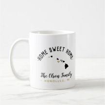 Hawaii Home Sweet Home Family Monogram Mugg