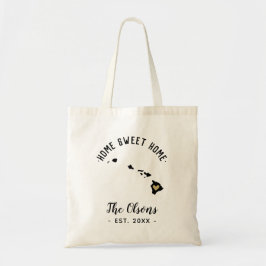Hawaii Home Sweet Home Family Monogram Tygkasse
