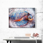 Hawaii Honi Sea Turtle Close-up Photo Luc Script Canvastryck<br><div class="desc">Slappna av. Sjösköldpaddor vet säkert hur man slappnar av i sol. Gå tillbaka till de varma brasorna på Hawaiianska öarna när du tittar på den här fantastiska närbilden av havssköldpaddan. Gör en underbar gåva till någon speciell! Du kan enkelt anpassa den här väggkonsten och jag erbjuder även anpassning för alla...</div>