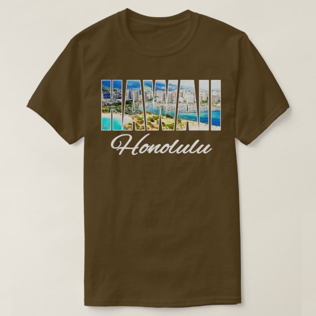 Hawaii Honolulu Beach Hawaiian Island T Shirt (Design framsida)
