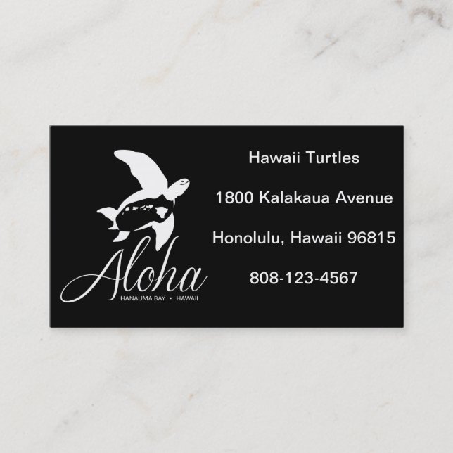 Hawaii Honu sköldpadda Visitkort (Framsida)
