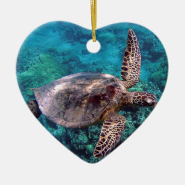 Hawaii Honu sköldpaddaprydnad Julgransprydnad Keramik
