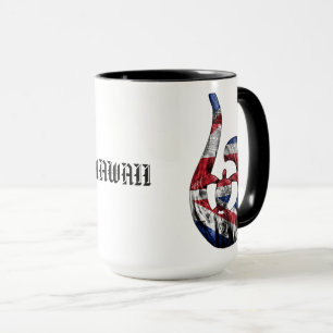 Hawaii Honu Tribal Krok HIFlag Mugg