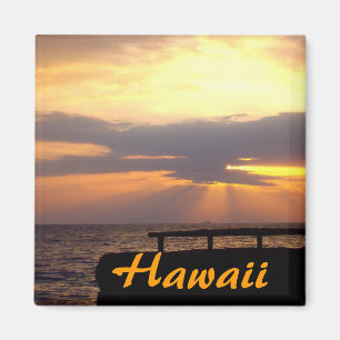 Hawaii horisontsolnedgång magnet