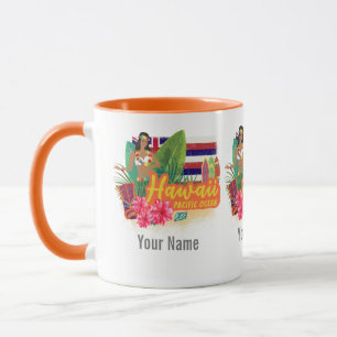 Hawaii Hula Dancer Retro Pacific Vintage Souvenir Mugg