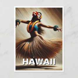 Hawaii Hula Dancer Travel Vykort