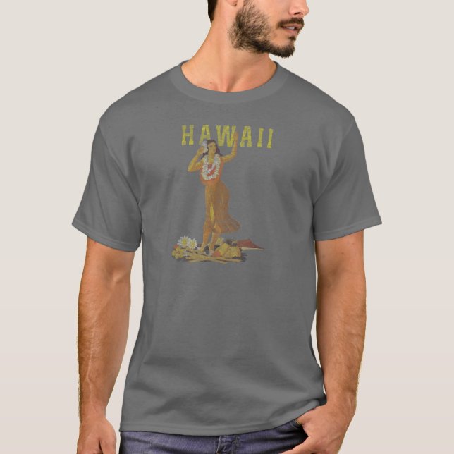 Hawaii Hula dansare Tee Shirt (Framsida)