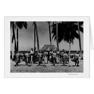 Hawaii - Hula Girls Dancing Hälsningskort