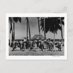 Hawaii - Hula Girls Dancing Vykort