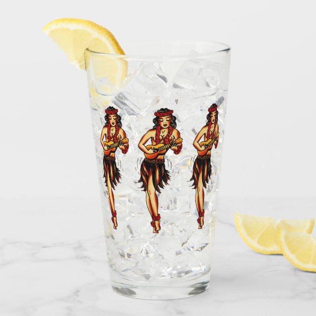 Hawaii Hula - Pint Glass Glaskopp (Framsida Ice)