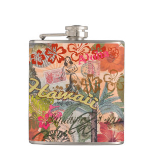 Hawaii Hula Travel Flower Vintage Fickplunta