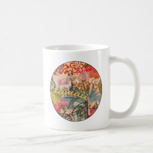 Hawaii Hula Travel Flower Vintage Kaffemugg