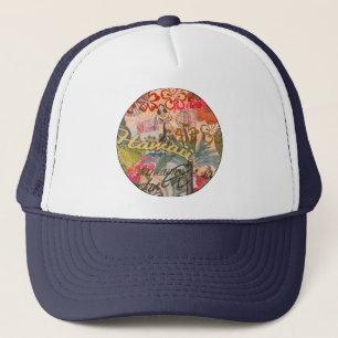 Hawaii Hula Travel Flower Vintage Keps