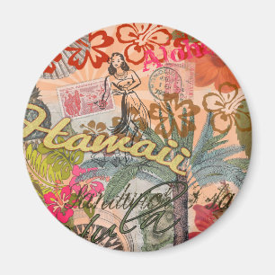 Hawaii Hula Travel Flower Vintage Magnet