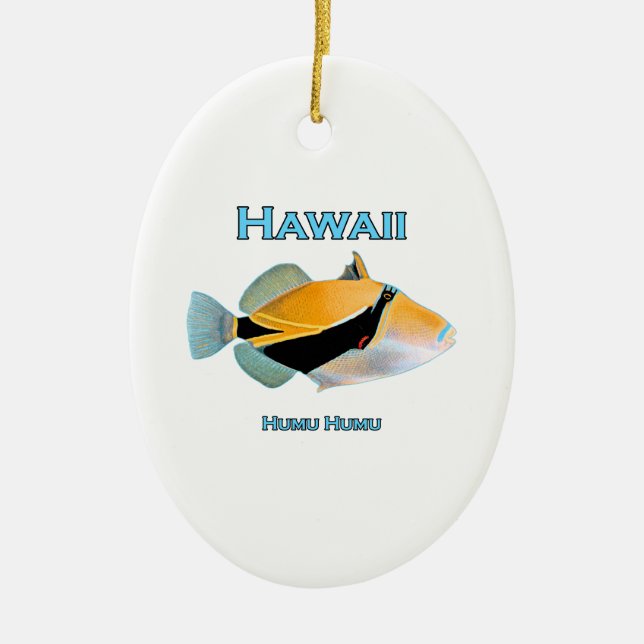 Hawaii Humu Humu Fish Julgransprydnad Keramik (Framsidan)