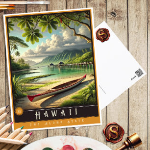 Hawaii Hyper-Realistic State-vykort Vykort