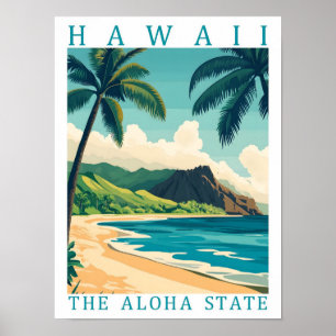 Hawaii i Aloha-staten USA Travel Ställe Poster