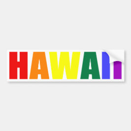 HAWAII i Rainbow Färg Bildekal