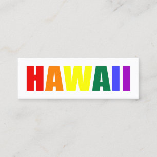 HAWAII i Rainbow Färg Mini Visitkort