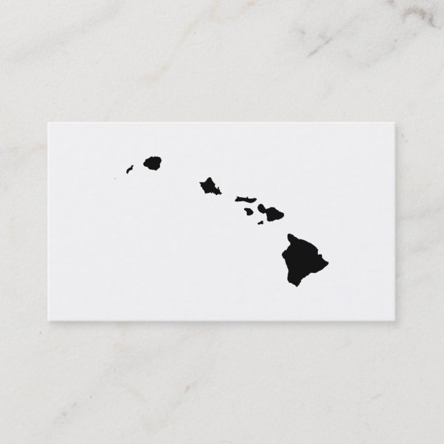 Hawaii i svart och vitt visitkort (Framsida)
