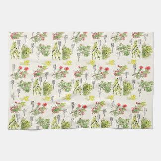 Hawai'i Island Volcano Native Plants Kitchen Towel Kökshandduk