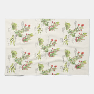 Hawai'i Island Volcano Native Plants Kitchen Towel Kökshandduk