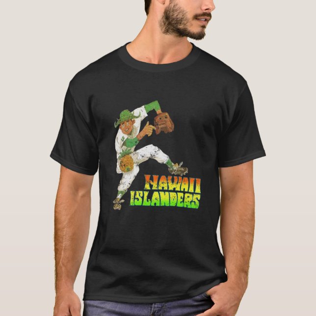 Hawaii Islanders Baseball  T Shirt (Framsida)
