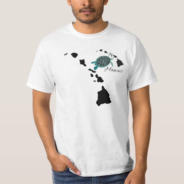 Hawaii Islands chain - Hanauma Bay Oahu Turtle T Shirt (Framsida)