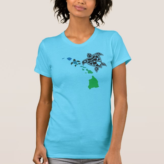 Hawaii Islands - Hawaii Turtle T Shirt (Framsida)