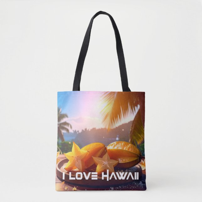 HAWAII - JAG ÄLSKAR HAWAII TYGKASSE (Framsida)
