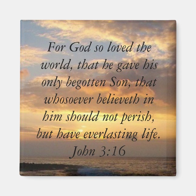 Hawaii John 3:16 Magnet (Framsidan)