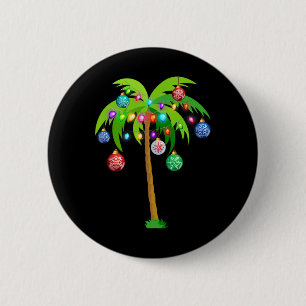 Hawaii jul Handflatan Träd Tropical Julafton Cocon Knapp