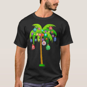 Hawaii jul Handflatan Träd Tropical Julafton Cocon T Shirt