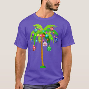 Hawaii jul Handflatan Träd Tropical Julafton Cocon T Shirt