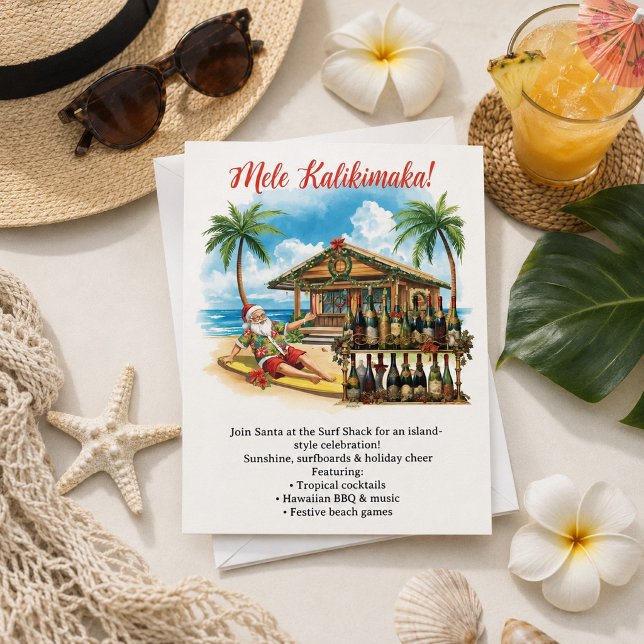 Hawaii julfest Hawaii ”Mele Kalikimaka!”  Inbjudningar (Skapare uppladdad)