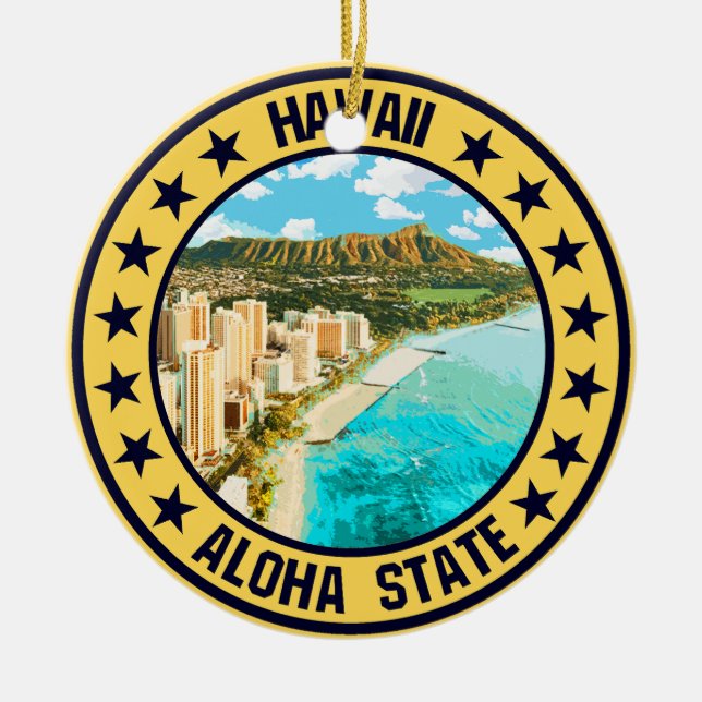 Hawaii Julgransprydnad Keramik (Framsidan)