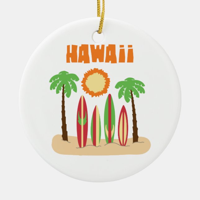 Hawaii Julgransprydnad Keramik (Framsidan)